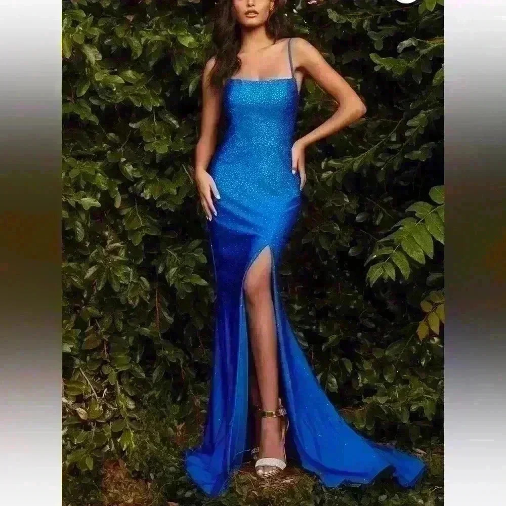 royal blue cinderella divine prom dress size 6